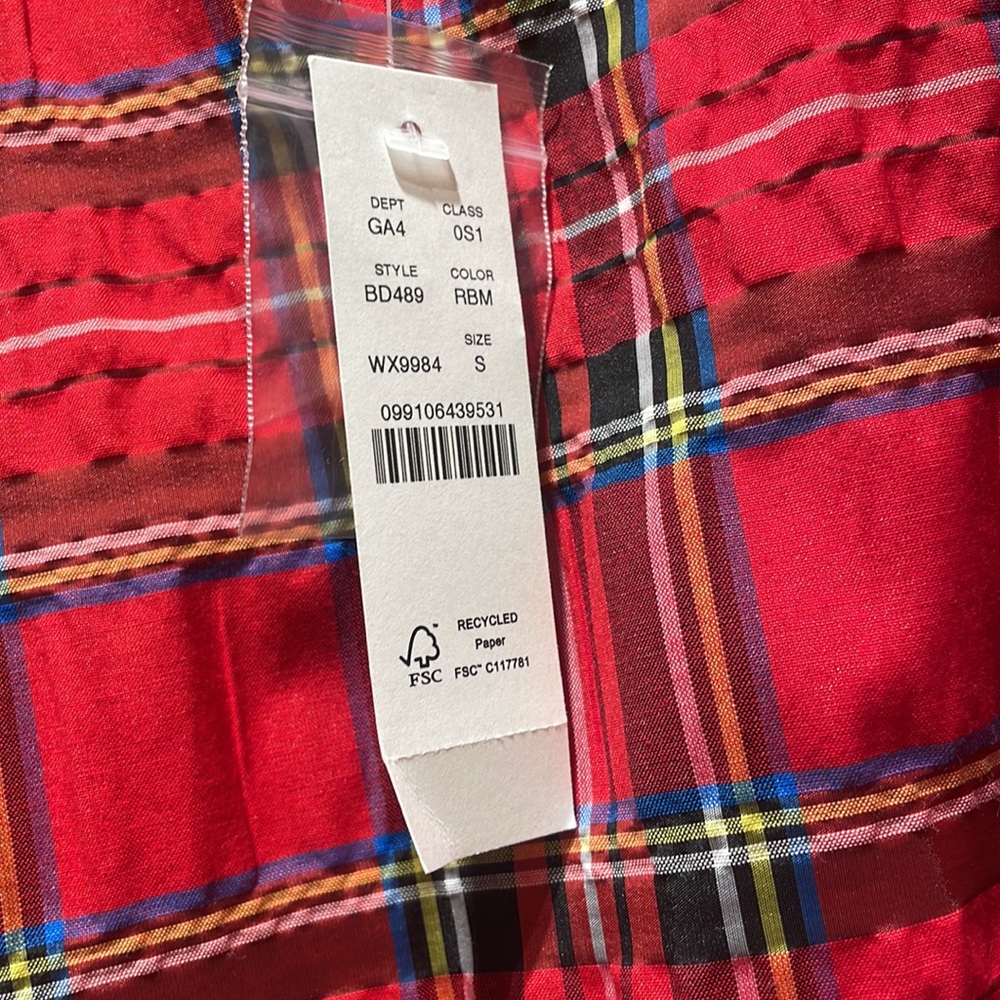 J Crew In Good Tidings plaid dress with puff sleeves. So cute. - Picture 3 of 4